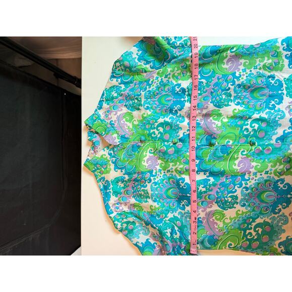 Vintage Hand Woven 100% Thai Silk Kaftan Dress S/M Mandarin Collar Psychedelic - Picture 11 of 14